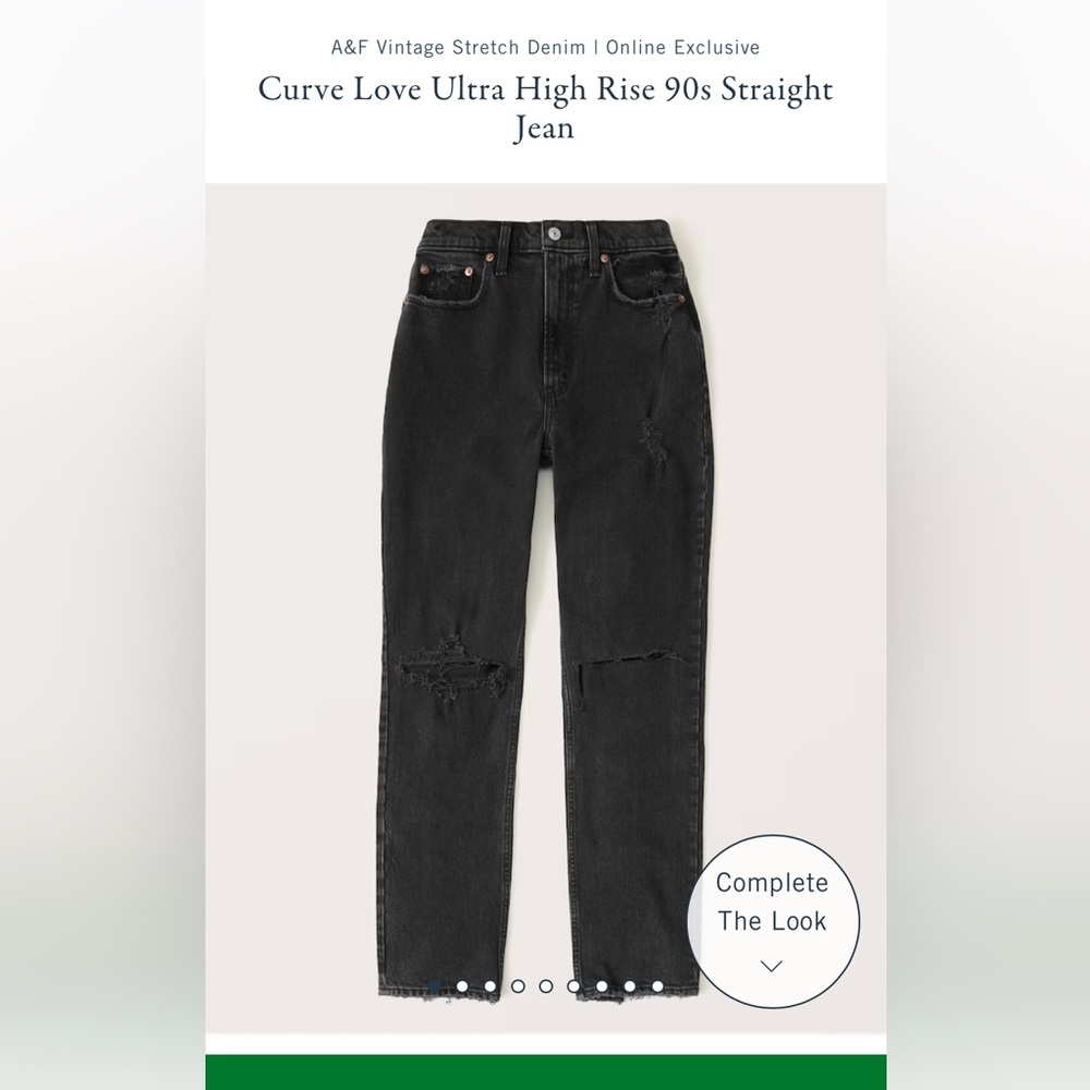 Abercrombie & Fitch Curve Love Ultra Hi Rise 90s Straight Jeans